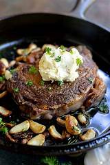 CAST IRON RIBEYE STEAK + GARLIC BUTTER!!! + WonkyWonderful