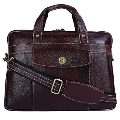 HiLeder 100% Pure Genuine Leather Spacious Gothic Style 15 inch ...