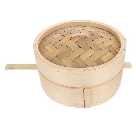 UPKOCH Bamboo Steamer Basket with Lid hinese Steam Basket Dumpling ...