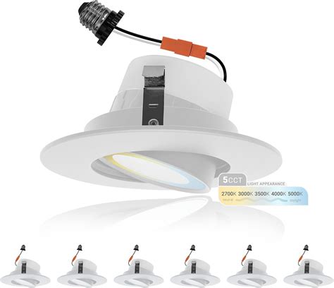 NUWATT 12 Pack 4 Inch MR16 Retrofit LED Recessed Lighting, 5CCT ...