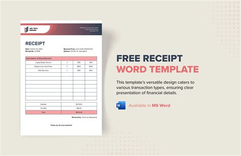 Receipt Templates Free Word Templates 2020 Receipt Template Word