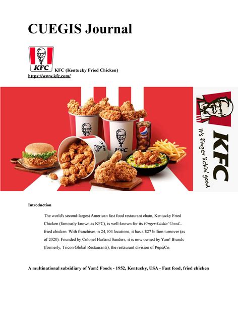 Cuegis journal - CUEGIS Journal KFC (Kentucky Fried Chicken) kfc ...