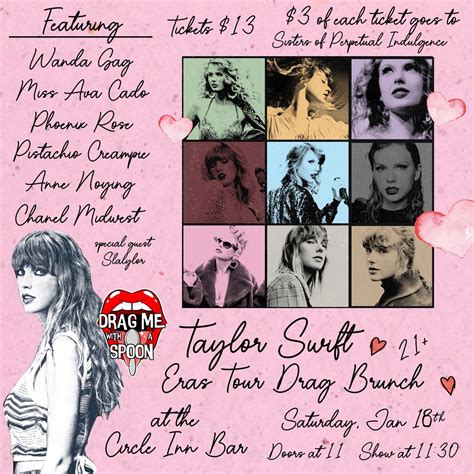 Taylor Swift: The Eras Tour Drag Brunch, Circle Inn Bar - North Mankato ...
