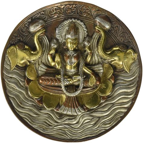 Goddess Lakshmi Wall Hanging Plate - Brass Sculpture : Amazon.in: Home ...