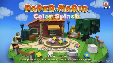 Image result for Paper Mario Color Splash Title Screen