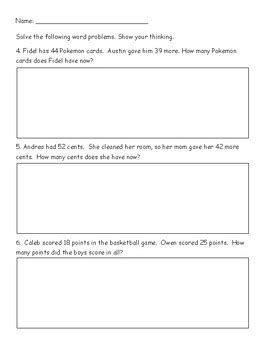 Image result for Maths Two-Digit Story Problems