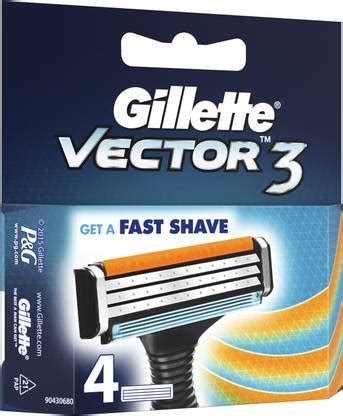 Gillette Vector 3 Cartridges with Double Edge Blades - Price in India ...