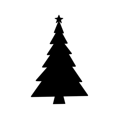 Silhouette Of Christmas Tree