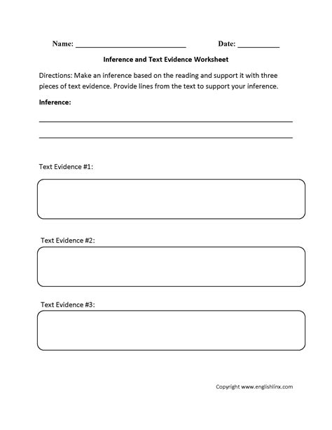 Textual Evidence Worksheet — db-excel.com