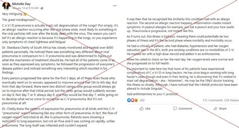 No, Pneumonia Caused By Covid-19 Is Not An Allergic Reaction