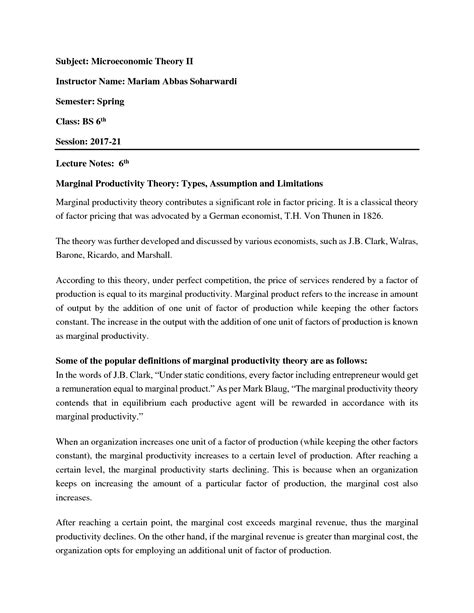 Image result for Marginal Productivity Theory Explained