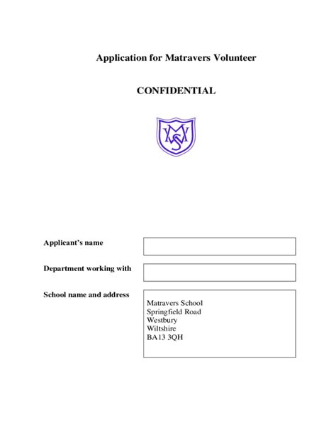 Fillable Online Volunteer Application Template - 20+ Forms (Doc & PDF ...
