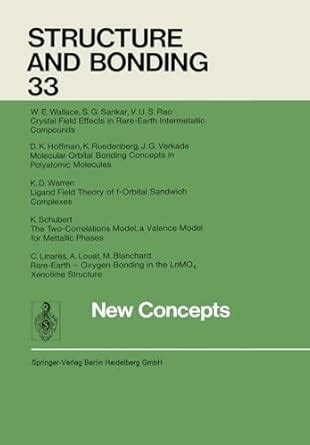 Buy New Concepts: 33 (Structure and Bonding) Book Online at Low Prices ...