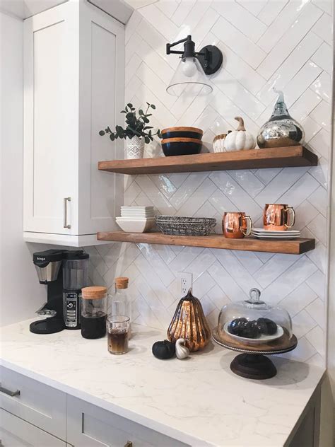 Floating Shelves Coffee Bar at Cody Peasley blog