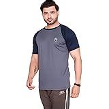 CHKOKKO Men's Solid Regular Fit Sports T-Shirt Black Size S : Amazon.in ...