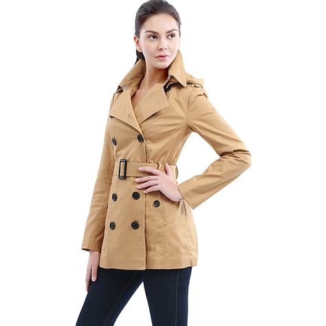 BGSD - BGSD Women's Evelyn Waterproof Classic Hooded Short Trench Coat ...