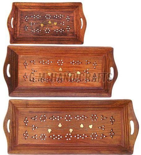 Handicraft Wooden Tray Set Manufacturer, Supplier from Saharanpur