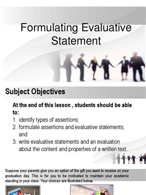 Image result for How to Write Evaluative Statements