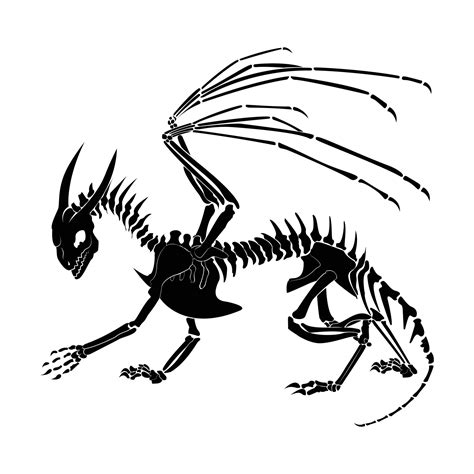 Dragon Skeleton Drawing 的图像结果