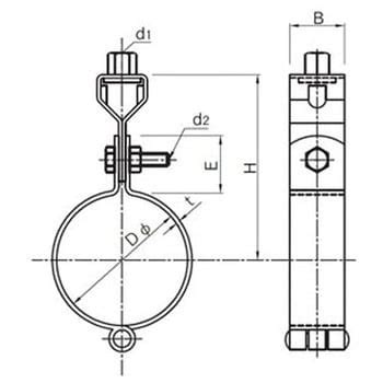 キーロン管(VD)用吊バンド SK-0117 電気メッキ サンコー機材 吊配管金具 【通販モノタロウ】