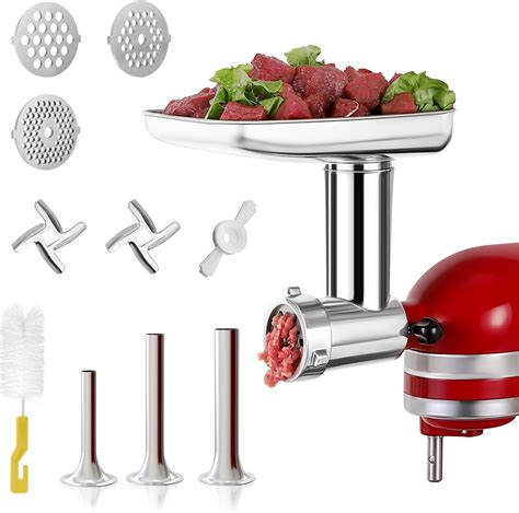 Amazon.com: Stainless Steel Meat Grinder Attachments for KitchenAid ...
