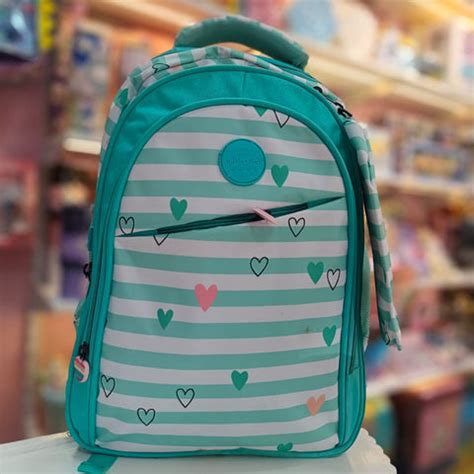 Cute Hearts Striped School Backpack for Girls – Lightweight 16 Inch ...