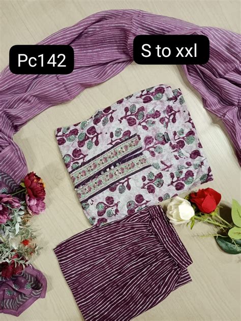 Budgeted Cotton 3 Piece Set - BC07 – Nagulstrendycollection