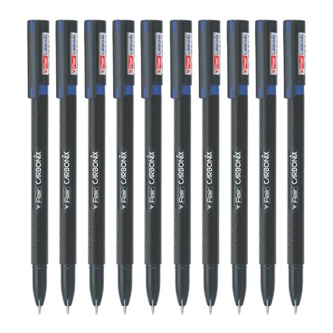 Flair Carbonix Blue Ball Pen | Medium Nib | Comfortable Grip for Smooth ...