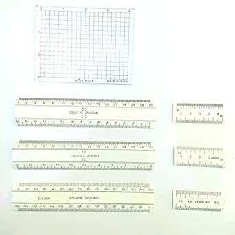 PATWARI SURVEY SCALE SET WITH TAANK / ENGINEERING SCALE SET ( 7 ITEMS ...