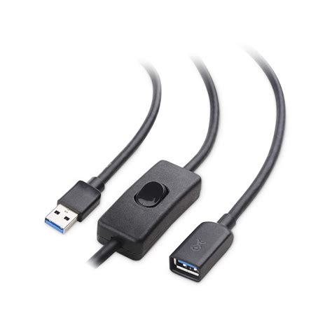 Cable Matters USB 3.0 Extension Cable with On Off Switch 6 ft, Support ...