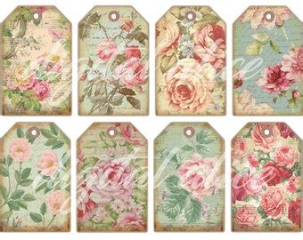 Buy Digital Collage Sheet SHABBY CHIC GIFT Tags No1 Printable Download ...