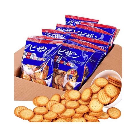 XUDONG 比比赞 日式 小圆饼干 1000g 多口味 网红 海盐 饼干零食 休闲食品 整箱1000g | Ubuy India