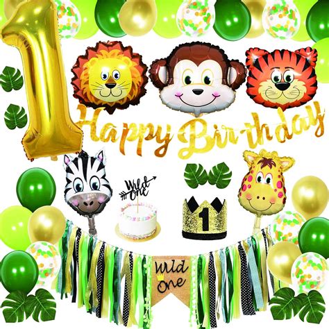 Buy Safari Baby 1st Birthday Decorations Kit, Wild One Birthday ...