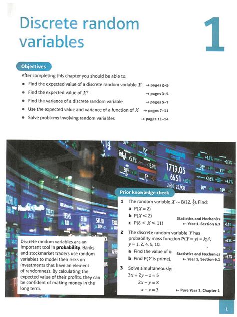 Image result for Discrete Random Variables PDF