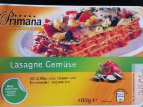Primana, Lasagne Gemüse Kalorien   Lasagne   Fddb