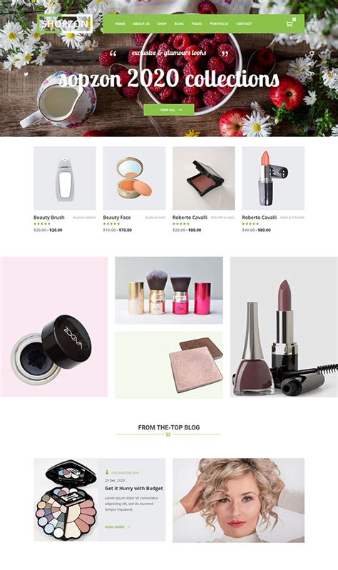 女性化妆品电商网站模板_站长素材
