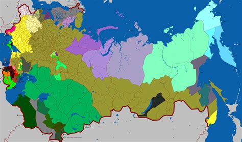 Language map of russia
