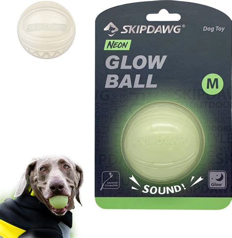 Pet Supplies : Skylety 4 Pcs Light up Dog Balls Glow in The Dark Balls ...