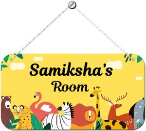 ARTBUG Wooden Samiksha Door Sign Kids Room Name Plate Price in India ...