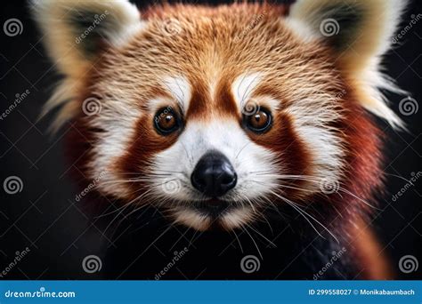 Face of cute Red Panda stock illustration. Illustration of bear - 299558027