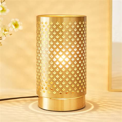 Buy Albama Eric Metal Diya Etched Touch Table Lamp from Home Centre at ...