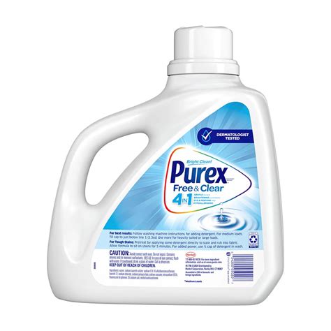 Buy Purex Liquid Laundry Detergent, Free & Clear, 150 Fluid Ounces, 115 ...