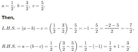 is subtraction associative in rational number ? explain with an example ...