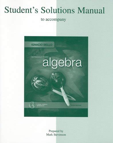 Buy Introductory Algebra: A Real-world Approach : Student's Solutions ...