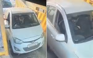 CCTV captures masked suspect driving i20 through Badarpur toll plaza ...