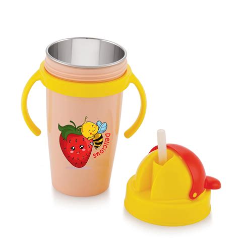 Nabhya Hot & Cold Insulated Stainless Steel 360ml BPA-Free Cute Animal ...