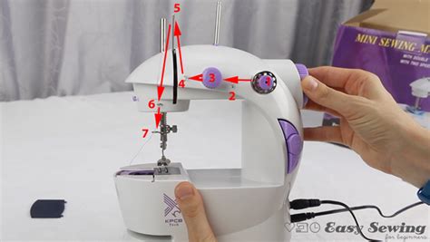 Image result for Threading a Mini Sewing Machine