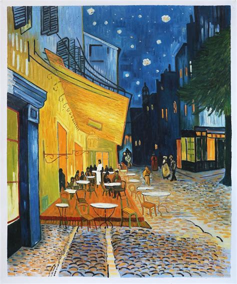 Cafe Terrace on the Place du Forum, Arles, at Night by Vincent van Gogh Night Painting, Oil ...