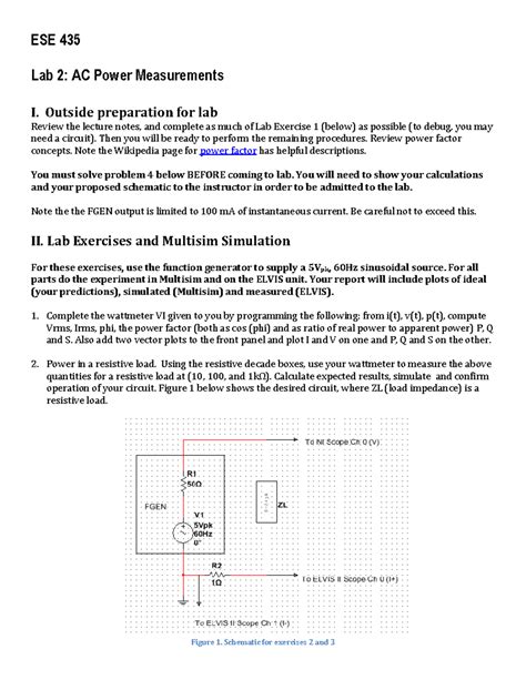 Power-factor-expe - Lecture notes 1,3-7,10 - ESE 435 Lab 2: AC Power ...