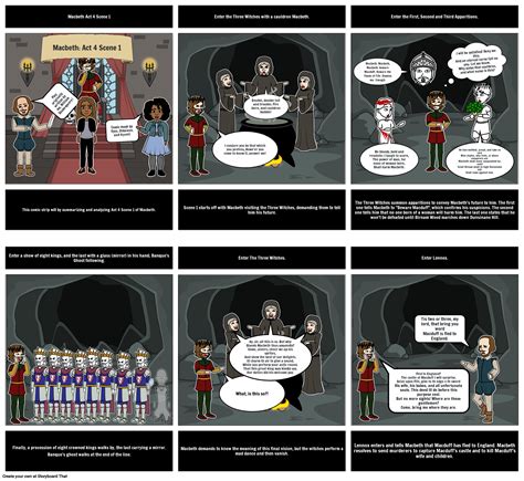 Macbeth Act 4 Scene 1 Storyboard by f93a33be